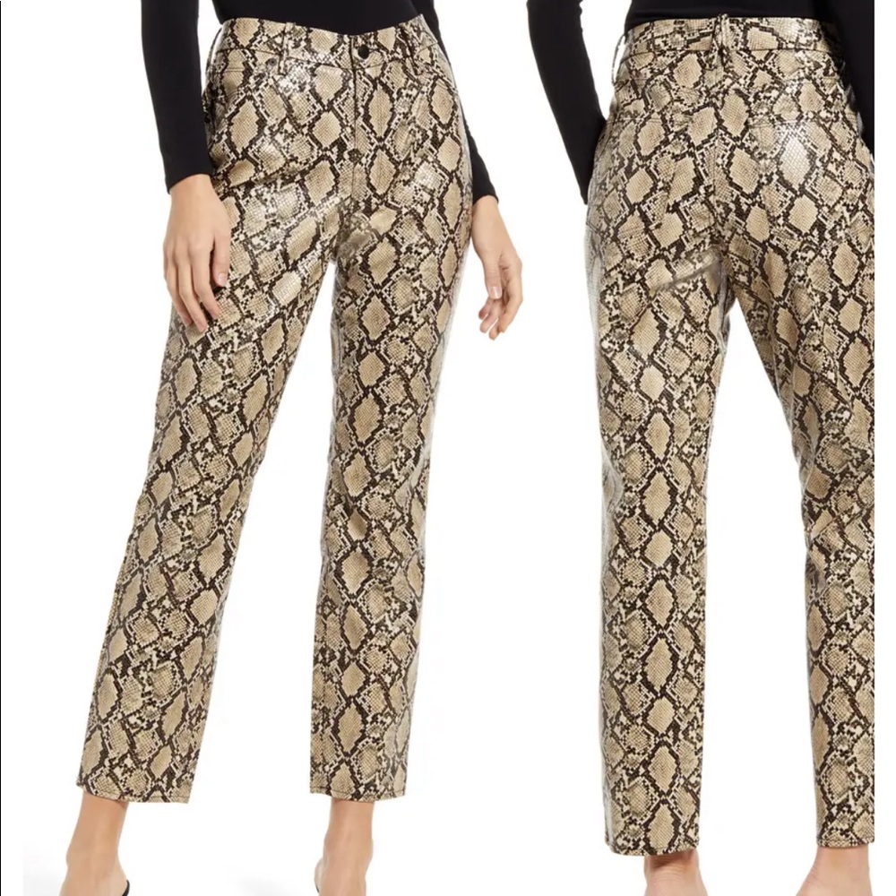 Good American Vegan Snakeskin Pants